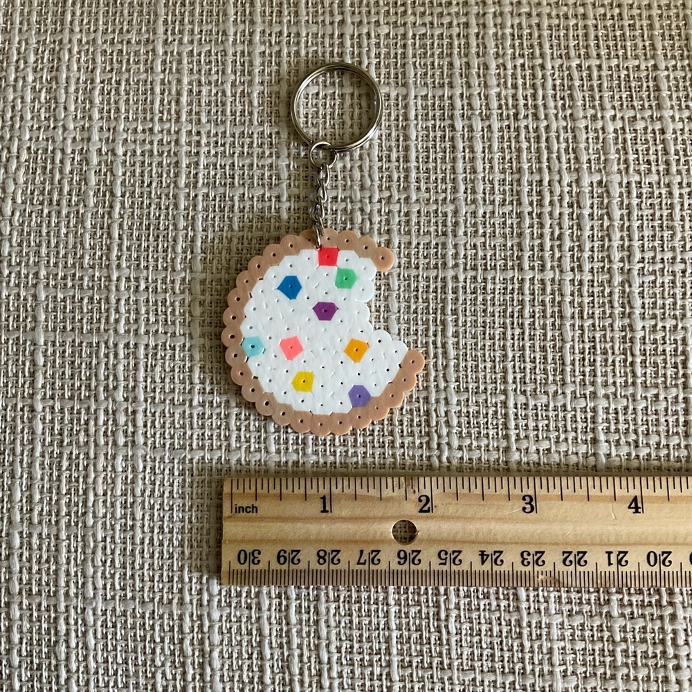 Handmade Cookie Perler Bead Keychains - Picture 8 of 11